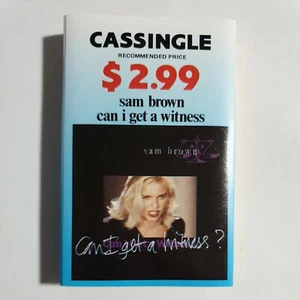 SAM BROWN - 'Can I Get A Witness' 1989 OZ CASSINGLE Cassette Tape A&M RECORDS - Picture 1 of 4