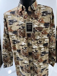NWT Field & Stream Rustic Goats Outdoors Hiking Camp  Long Sleeve Shirt Size XL - Picture 1 of 8