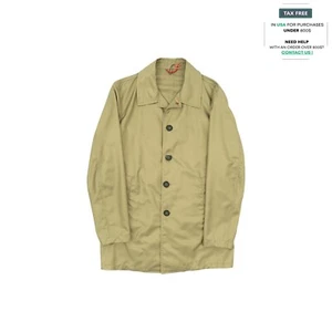 $2800 ISAIA Green Olive Trench Coat Carcoat Techno Cashmere / Silk 38 US / 48 EU - Picture 1 of 5