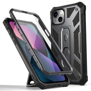 Funda para iPhone 14 | Poética Resistente Cuero Premium Textura Cubierta Pistola Metal - Imagen 1 de 6
