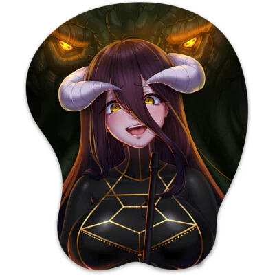 3D Mousepad Oppai Mouse pad with Wrist Rest Pain Relief Anime Manga pad Albedo - Image 1 of 4