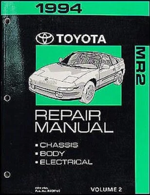 1994 Toyota MR2 Riparazione Manuale Volume 2 Telaio Corpo Elettrico Shop Libro - Immagine 1 di 2