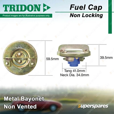 Tridon Non Locking Fuel Cap 34.0mm for Suzuki Alto Hatch Mighty Boy Sierra - image 1 of 4
