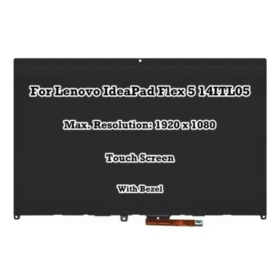 LCD Display Touch Screen Assembly for Lenovo IdeaPad Flex 5 14ITL05 82HS005WLM - Image 1 of 4