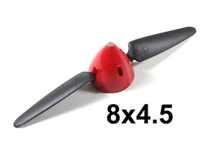 Conjunto de hélice de pinza de aluminio 8x4,5 motor de cepillo de baja potencia (VENDEDOR/ENVÍO DE EE. UU.) - Imagen 1 de 4