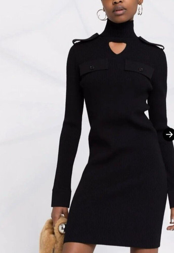 Abito Bottega Veneta in maglia a costine con ritaglio XSmall