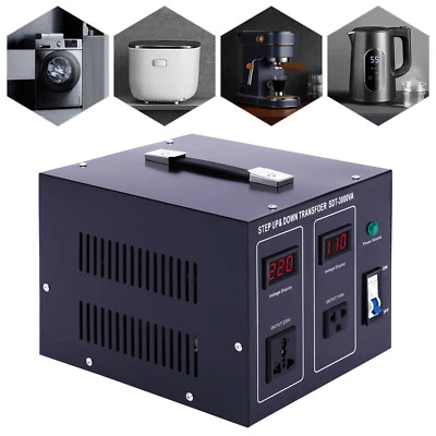 Step Up/Down 220-240v to 110-120v Electrical Power Voltage Converter Transformer - Image 1 of 4