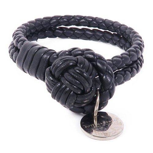 BOTTEGA VENETA BV PHW Bracciale Pelle di Vitello Nero