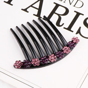 High quality 7 Tooth  Rhinestone French Twist Comb Hair Clip Hair Side Combs 