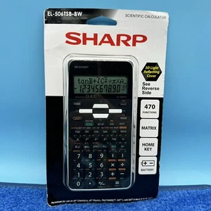 Sharp EL-506TSBBW 12-Digit Advanced Scientific Calculator Black/White EL506TSBBW - Picture 1 of 3