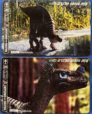 Set of 2 BEZEQ phone cards. Walking with dinosaurs. Telecard. 20 Units