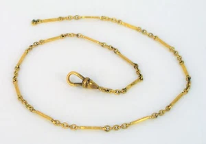 VINTAGE BEAUTIFUL YELLOW GOLD FILLED MEN'S POCKET WATCH FOB CHAIN LOBSTER CLASP - Picture 1 of 2