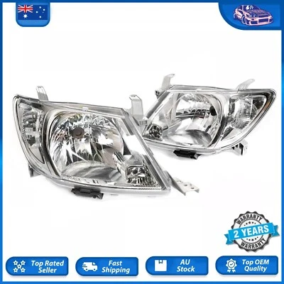 Pair LH+RH Head Light Lamp (curved) For Toyota Hilux 2008-2012 - image 1 of 4