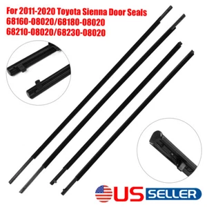 4x Outside Window Moulding Weatherstrip Trim Seal Belt Fit 2011-20 Toyota Sienna - Picture 1 of 8