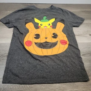 Tee shirt pokemon automne citrouille Pikachu taille moyenne jeunesse - Photo 1/3
