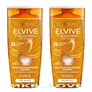 L'Oreal Elvive Extraordinary Oil Coconut for Weightless Nourishing Shampoo 500ml - Picture 1 of 3
