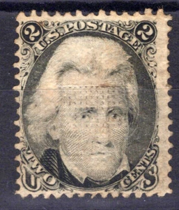 US Stamps 93 MH (POG) FVF 2c gray black Jackson F-Grill ZAYIX 1024M0221 - Picture 1 of 2