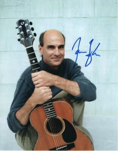 JAMES TAYLOR SIGNED AUTOGRAPH 11x14 PHOTO - CAROL KING, FIRE AND RAIN, JT FLAG B - Picture 1 of 2
