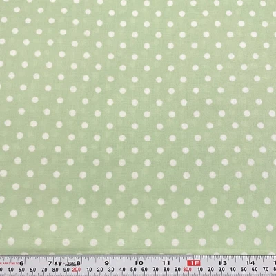 Baby Bunting de Benartex lunares en tela de algodón verde por media yarda Foto 1 de 2