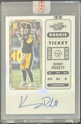 2022 Contenders Optic Kenny Pickett #127 Holo Prizm Auto Rookie RC Card Steelers - Image 1 of 2