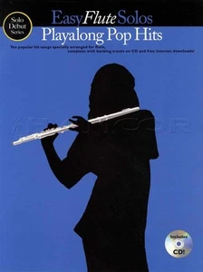 Easy Flute Solos Playalong Pop Hits Music Book/CD plus Key Signature Bookmark - Picture 1 of 5