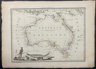AUSTRALIA 1812 MALTE-BRUN UNUSUAL ANTIQUE ORIGINAL COPPER ENGRAVED MAP