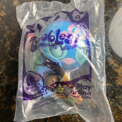 Juguete McDonald's Happy Meal 2012 Zoobles #4 Wylee nuevo sellado azul Spring to Life Foto 1 de 3