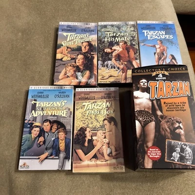 Vintage 90s Tarzan VHS Tapes lot of 7 euc - Image 1 of 4