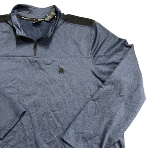 Spyder Active Mens Pullover Long Sleeve Shirt XXL Blue PROW-B Performance - Picture 1 of 10