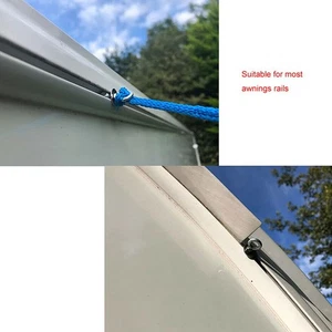 2Pcs Stainless Steel Awning Rail Stoppers Stops For Motorhome Camper Van _dy - Picture 1 of 12