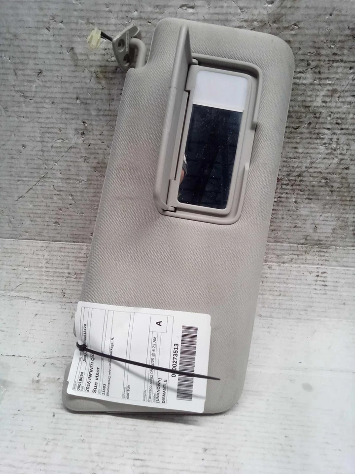 2016 INFINITI QX80 Black Sun Visor OEM Used 426571 124K Mileage Foto 1 de 4