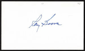 RAY BOONE Autographed 3x5 Index Card 1948–1953 Cleveland Indians - Picture 1 of 2