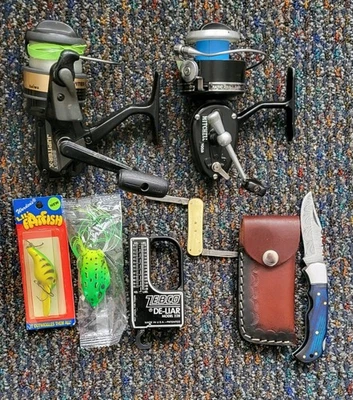 Lote de molinetes giratórios de água doce Mitchell 300A e Jupiter 3500-X + outros itens! - Imagem 1 de 4