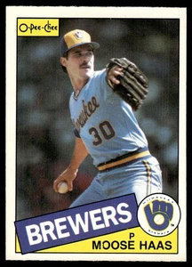 1985 O-Pee-Chee VTG OPC Baseball  Moose Haas Milwaukee Brewers #151 - Picture 1 of 2