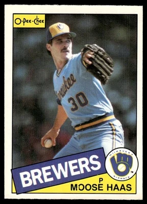 1985 O-Pee-Chee VTG OPC Baseball  Moose Haas Milwaukee Brewers #151 - Image 1 of 2