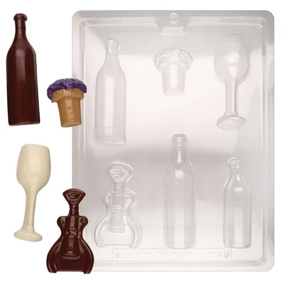 Cybrtrayd Wine Kit for Specialty Box Chocolate Candy Mold with Chocolate - Image 1 of 4