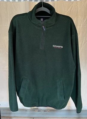 Chaps Ralph Lauren Men’s Quarter Zip Vintage Fleece Pullover 90s Size L - Image 1 of 3