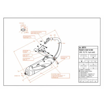 Echappement Complete Leovince Sito Acier Peugeot X Fight 50 Wrc 2002 > 2003 - Photo 1/3