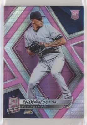 2019 Panini Chronicles Spectra Neon Pink Prizm /75 Jonathan Loaisiga Rookie RC - Image 1 of 2
