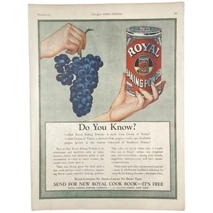 Anuncio impreso vintage Royal Baking Powder 1922 - Imagen 1 de 1