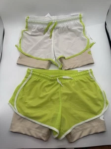 Set Of 2 NIKE DRI-FIT 2-IN-1 TRAINING/RUNNING SHORTS GIRLS Medium - Picture 1 of 7