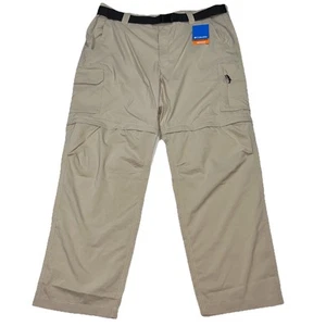 Columbia Silver Ridge Convertible Pants Men Size 44x32 Beige Cargo Nylon Utility - Picture 1 of 21
