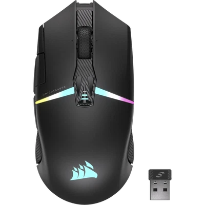 Corsair NIGHTSABRE Wireless RGB Gaming Mouse 26K DPI 11 Button SLIPSTREAM - Image 1 of 4