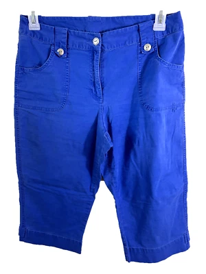 Hearts of Palm pants capris size 10 capri 17" inseam 2 pockets blue - Image 1 of 4