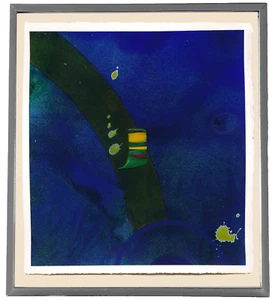 James Yohe 1980 Original Unique Abstract Signed Dated Watercolor Framed - Bild 1 von 5