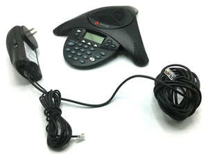 POLYCOM SOUND STATION 2 CONFERENCE PHONE WITH WALL MODULE - TESTED!! - Picture 1 of 9