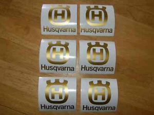 6 Pc set vinyl decals for husqvarna motorcycle fuel tank helmet many colors - Bild 1 von 1