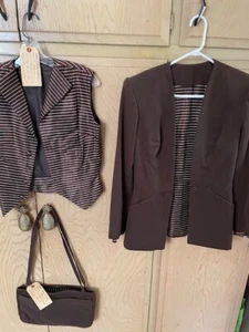 TERI GARR SCREEN WORN STING 2 JACKET, VEST, PURSE, GLOVES w/ Original tags!! - Picture 1 of 12