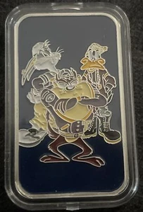 Looney Tunes Bugs, Taz & Daffy - 1 troy oz .999 Fine Silver  Art Bar RARE 🔥🔥🔥 - Picture 1 of 4