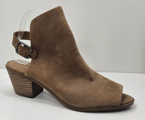 Lucky Brand Women's Bray Sandal Size 10 M Tan Slingback Block Heel Open Toe Shoe - Picture 1 of 7
